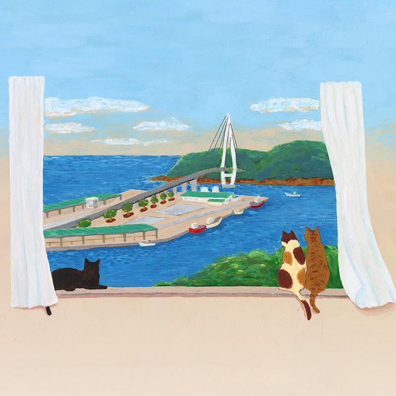 浜猫のひたい パッケージイラスト